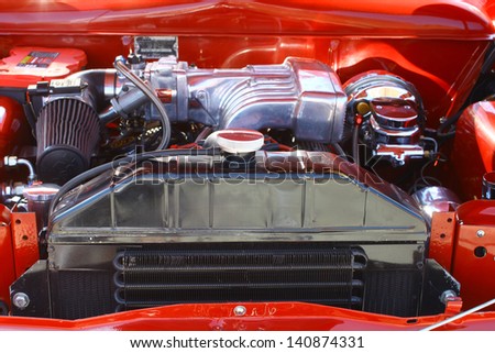 MATHEWS, VA- JUNE 01:A 51 Ford convertible motor in the Annual: Vintage TV\'s \