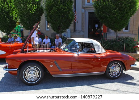 MATHEWS, VA- JUNE 01:An old Corvette in the Annual: Vintage TV\'s \