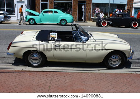 MATHEWS, VA- JUNE 01:An MG convertible motor in the Annual: Vintage TV\'s \