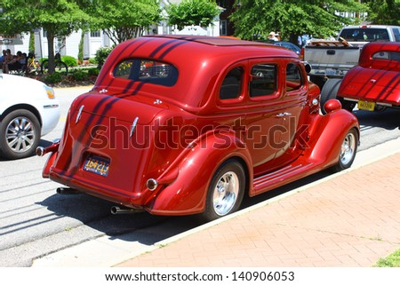 MATHEWS, VA- JUNE 01:1936 Ford Streetrod right side in the Annual: Vintage TV\'s \