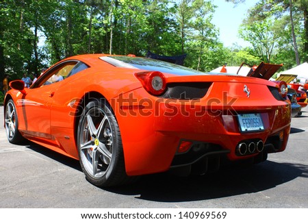MATHEWS, VA- JUNE 01: Ferrari 458 Italia left side rear in the Annual: Vintage TV\'s \