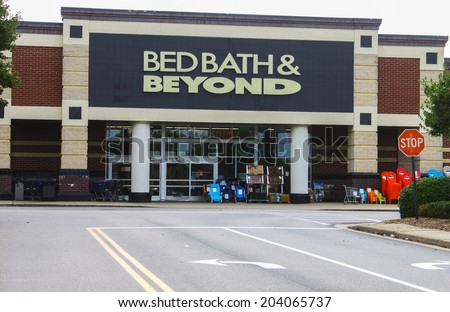 NEWPORT NEWS, VIRGINIA - JULY 3, 2014: A Bed Bath & Beyond retail store in Newport News VA,Bed Bath & Beyond is a large chain of retail stores in the United States, Canada and Mexico.