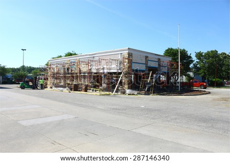 GLOUCESTER, VA - May 20, 2015:A Cookout under construction, Cook Out is a privately owned fast food restaurant chain in GA, KY, NC, SC, TN, VA and MD. \
Founded in Greensboro, N.C.