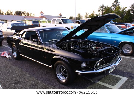stock photo GLOUCESTER VA USA October 7 Vintage 1969 Ford Mustang