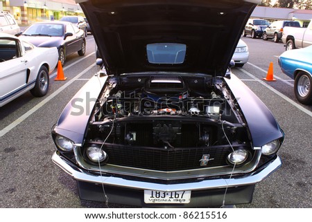 stock photo GLOUCESTER VA USA October 7 Vintage 1969 Ford Mustang