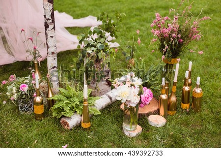 Wedding decoration ceremony (Rustic style)