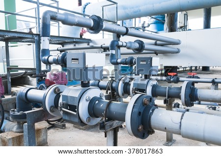 water treatment plant piping system