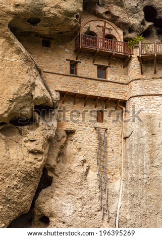 St Antonios Monastery in Meteora rocks, meaning \