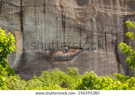 St George Mandilas Monastery in Meteora rocks, meaning \