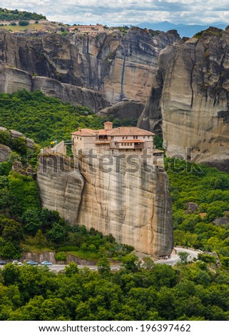 Roussanou Monastery in Meteora rocks, meaning \
