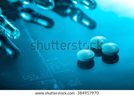 medicine background, pills and medicament