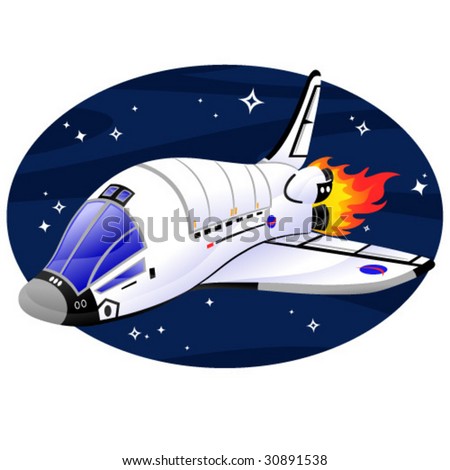 Space Shuttle Stock Vector Illustration 30891538 : Shutterstock