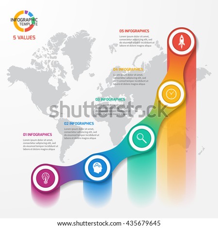 Infographic Ideas infographic template education : Line Graph Infographic Template For Charts And Diagrams. Business ...