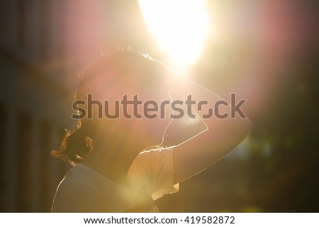 hot weather with sun flare