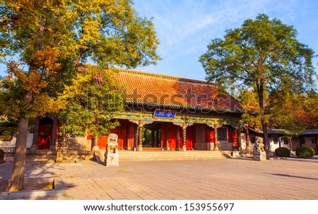 The main gate of Jinci Memorial Temple(museum). Jinci is a famous old garden of China. It lies in the southwest of Taiyuan. It is also an interest place of Shanxi.
