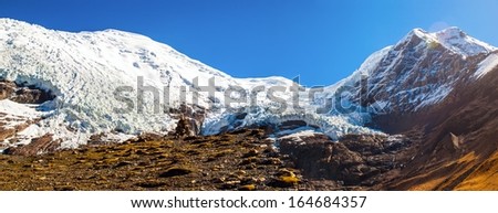 Plateau glacier- Kanola. Taken in the way from Lhasa to Shigatse, Tibet.