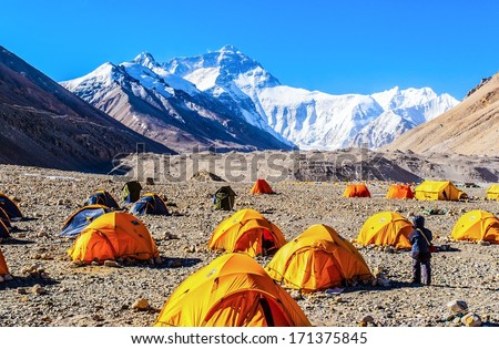 Everest base camp. Taken in the base camp of north side Everest. Over here, altitude is 5200m.