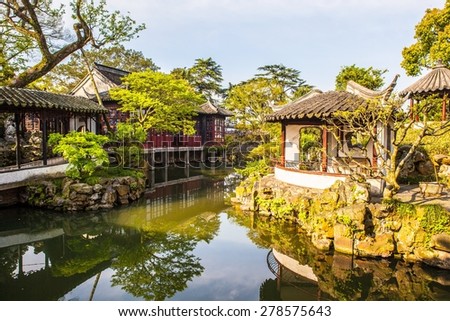 Humble Administrator\'s(Zhuozheng)Garden-One of Chinese classical garden in Suzhou City. Suzhou is one of the old water-towns in China. There are a lot of famous chinese classical gardens in Suzhou.