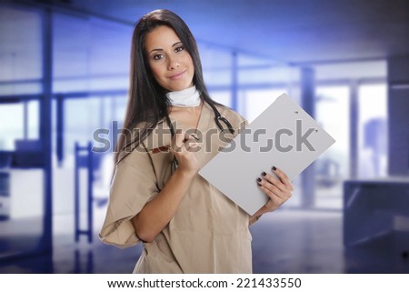 Young doctor at health facility