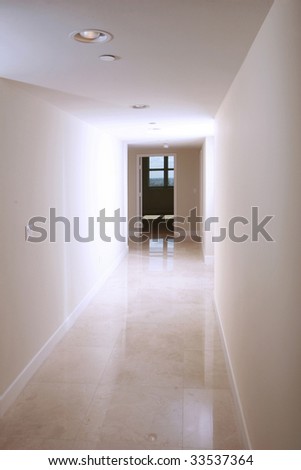 Empty hallway for interior design presentation