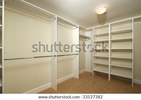 Empty closet for storage/interior design presentation