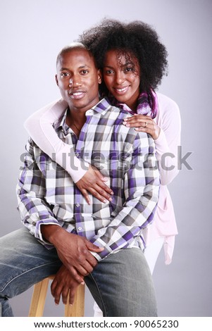 Young African American urban couple