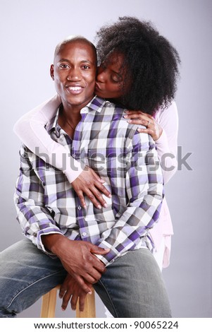 Young African American urban couple