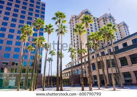 Urban landscape in downtown San Jose, Silicon Valley, California