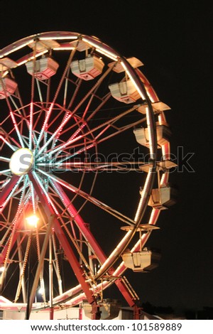 Ferris observation wheel at night