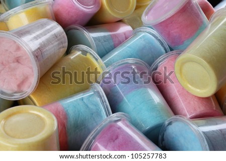 Cotton candy in jars