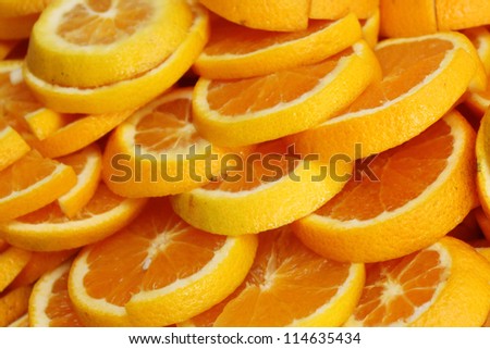 Oranges cut in slices