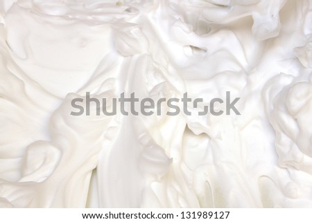 White texture of whipped cream
