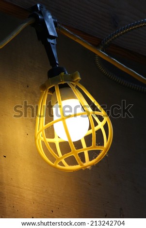 Large lamp in a work area