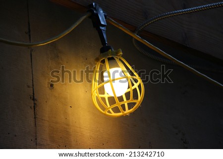 Large lamp in a work area