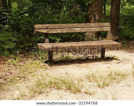 Old park bench