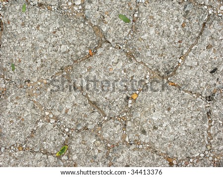 Cement pavement road