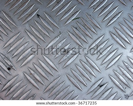 Metal floor of a train for background