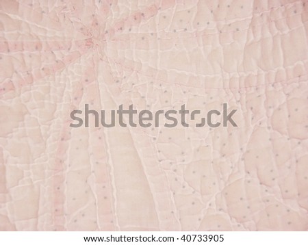 Quilted pink blanket