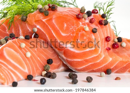 Salmon fillet with dill