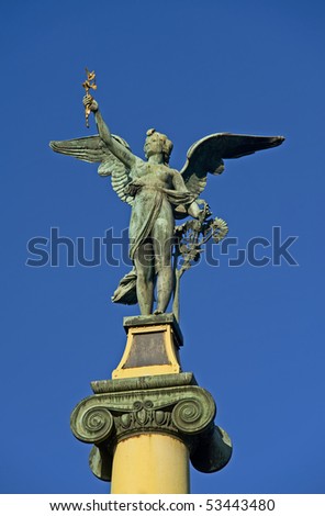 Sculpture Of Fire Bearer On Cechuv (Czech) Bridge In Prague ... Sculpture Of Fire Bearer On Cechuv (Czech) Bridge In Prague ...