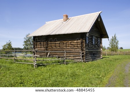 Kizhi, Russia. The house of peasant (1907). A village building traditional for the Russian North.