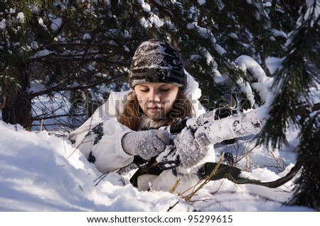 stock-photo-sniper-girl-in-white-camouflage-aiming-with-rifle-at-winter-forest-95299615.jpg