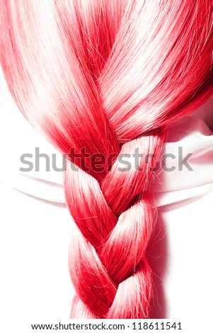 long red braid of thick hair