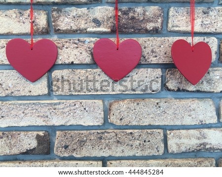 A red heart on the wall