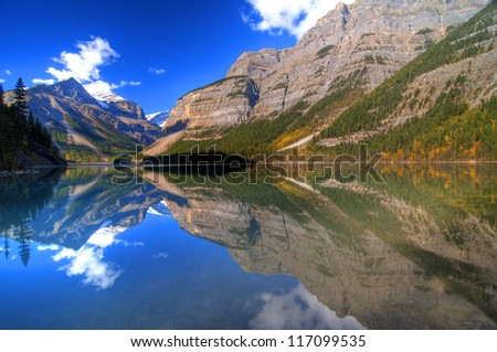 Mount Whitehorn and Robson Reflection on Kinney Lake, Mount Robson Provincial Park, Canadian Rockies