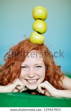 woman apple