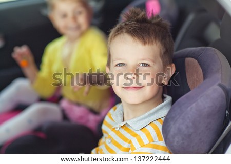 A child in the car seat