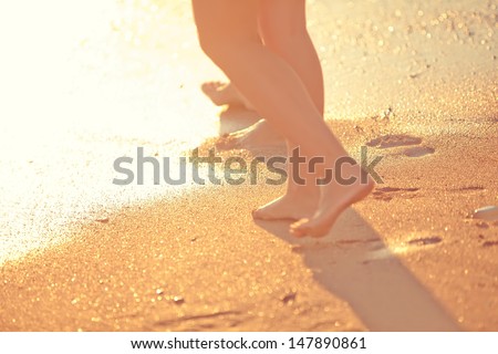 Summer foot sand