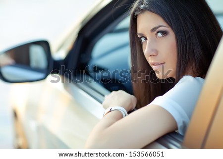 woman car