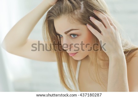 Woman with hair problem